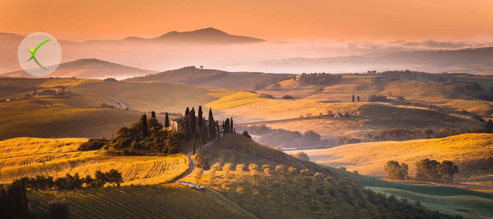 Vald'Orcia e Monte Amiata, veduta autunnale