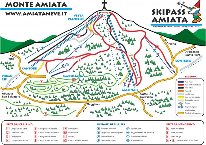 Piste da sci monte Amiata