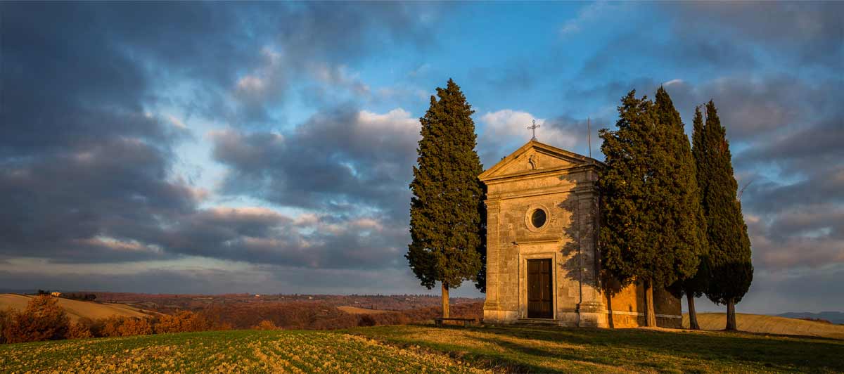 La cappella di Vitaleta Val d'Orcia