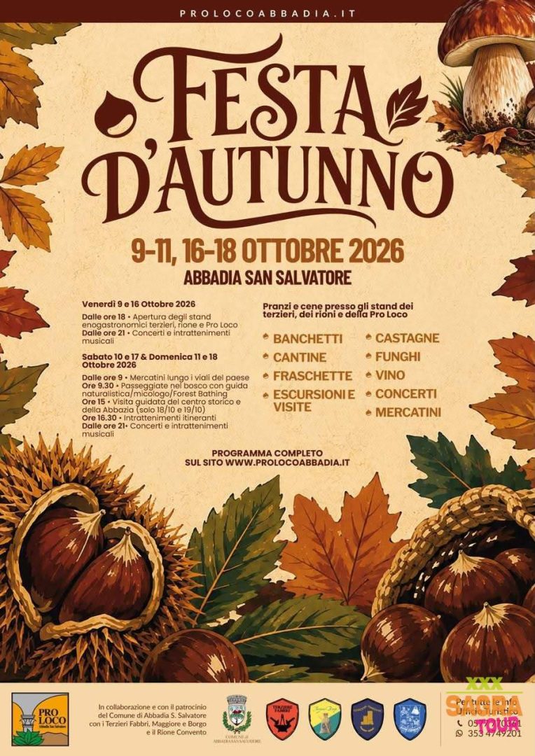 Festa d'autunno 2026 Abbadia San Salvatore