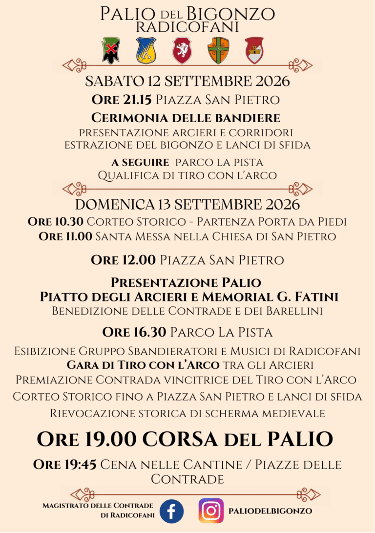 Palio del Bigonzo 2026 a Radicofani