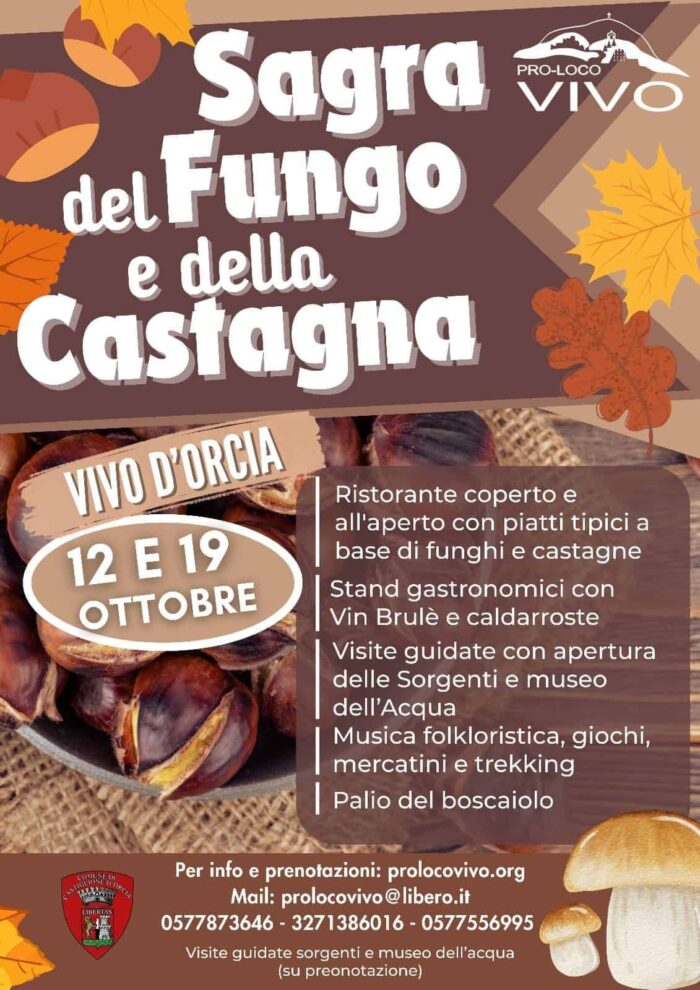 Sagra del Fungo e della Castagna 2026 Vivo d'Orcia